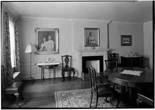 Mrs. Walter Sullivan [residence]. Dining room toward fireplace.