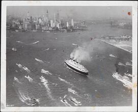 [Aerial view of Lower Manhattan.]