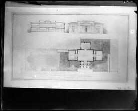 Proposed plan for J. Pierpont Morgan's library.