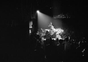 Art Students League Ball [Woman in a swan costume.]