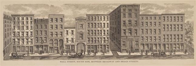 Wall Street, South Side, Between Broadway and Broad Streets