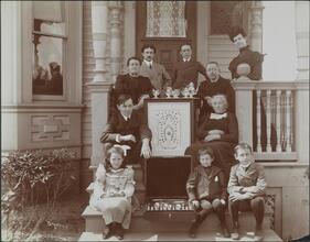 Group, Mr. Flourest (Mgr. Sherry's) and his Family with Chest.