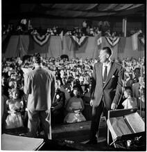 Vaughn Monroe [Monroe performing on stage.]