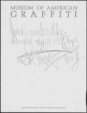 [Sale of drawing from A-One to Martin Wong for $200.]