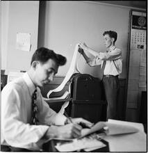 Teenage Radio Show [Teenagers in an office.]