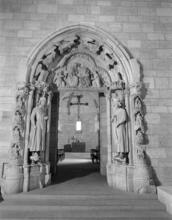 [Entrance to the chapel at the Cloisters.]