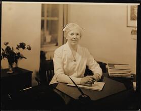[Portrait of an Unidentified Woman in a Nurses' Uniform at the St. Augustine School.]