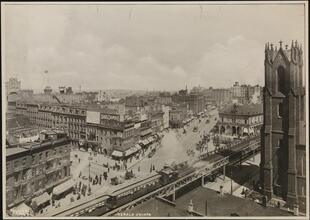 Herald Square, N.W. From 33rd St., Bird's Eye View.