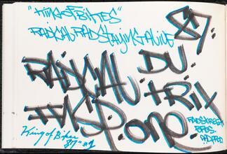 "King of Bites" [Page inside LA 2's black book.]