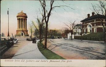 Riverside Drive and Soldier's and Sailor's Monument, New York.