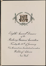 Eighth Annual Dinner of the Railway Business Association