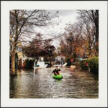 High tide from Compo Beach floods the surrounding areas