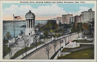 Riverside Drive showing Soldiers and Sailors Monument, New York.