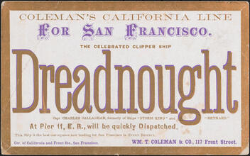 The Celebrated Clipper Ship Dreadnought