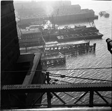 Waterfront [Aerial view of docks.]