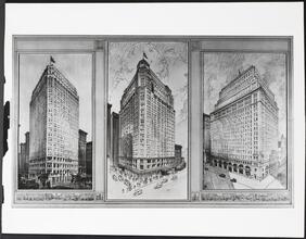 [Rendering of three commercial buildings.]