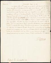 Letter from Thomas Jefferson to Chancellor Robert R. Livingston