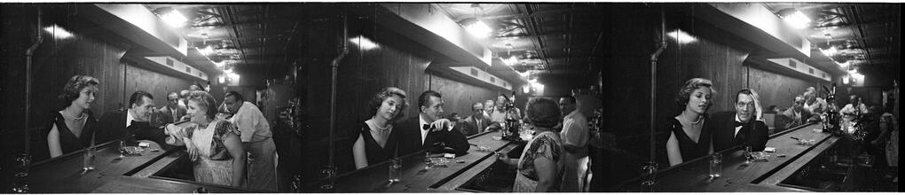 Peter Arno [Arno at the bar.]