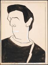 [Walter Hampden in the title role of "Hamlet".]
