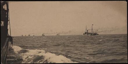 Warships, in Cuban Waters, Spanish-American War.