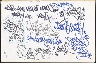 [Tagged page in Daze's black book.]