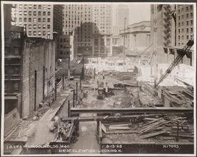 41st St. Elevation - Looking N. [Lincoln Building construction.]