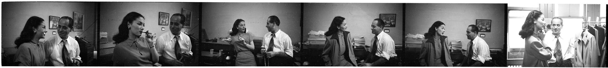 Show Girl [Rosemary Williams talking to a man.]