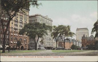 Hotel Netherland & Savoy, entrance Central Park.