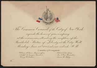 Ceremonies Attending the Reception of the Bartholdi Statue of Liberty