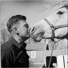 Arthur Godfrey [Godfrey with a horse.]