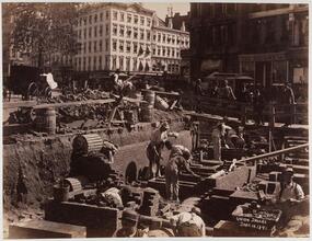 Union Square [Construction of the cable road on Broadway, 1891.]