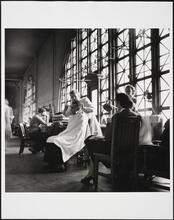 Haircut in the Great Hall, Ellis Island, 1951.