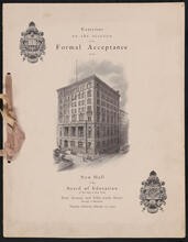 Exercises on the occasion of the Formal Acceptance of the New Hall of the Board of Education