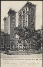 Broadway - Chambers Building and National Shoe and Leather Bank, New York