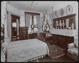 Portrait, Lillian Russell at Home, Interiors of Residence.