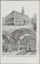 City Hall Showing Underground R.R. N.Y.
