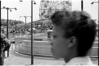 [Virginia Reel and Wonder Wheel rides at Coney Island.]