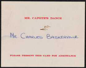 Mr. Capote's Dance [Black and White Ball.]