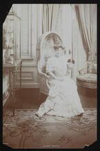 Portrait, Lillian Russell at Home, Interiors of Residence.