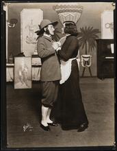 ["The Young Visitors" theater still.]