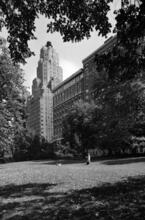 [Looking at the Master Building from Riverside Park.]