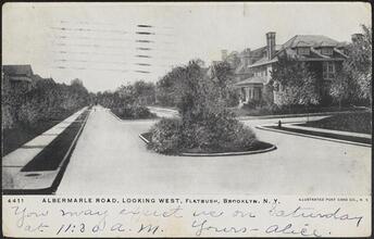 Albermarle Road, Looking West, Flatbush, Brooklyn, N. Y.