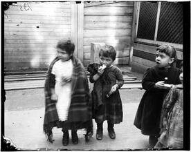 Children in the Beach Street Industrial School.