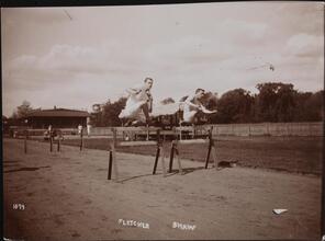 Sports, Field Sports, Oxford & Cambridge Training at B[erkeley] Oval.