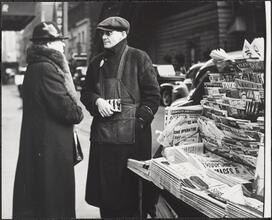 Blind Newsstand, Times Square Area.