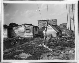 Shanty town -- some of the last remnants, 1896.