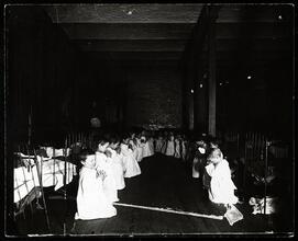Prayer-time in the Nursery - Five Points House of Industry.