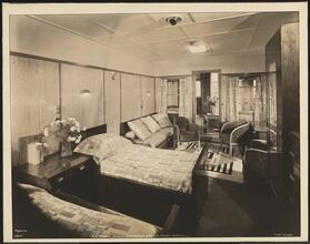 French Line, S.S. "Paris", First Class, Interior, Stateroom #88.