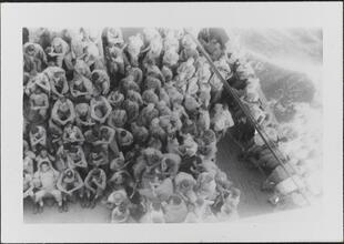 [Crew on deck of ship.]