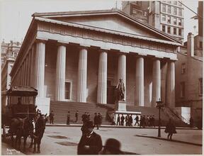 Wall Street and Broad Street.